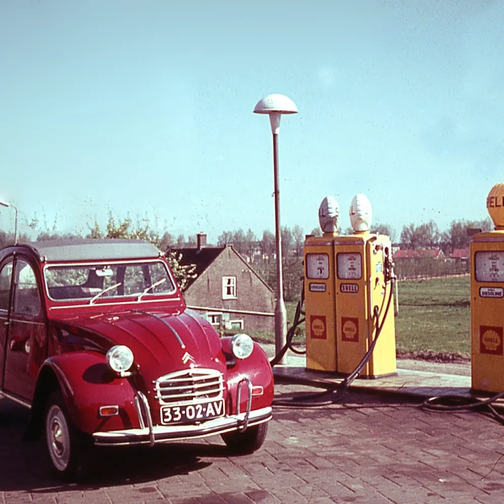 Tankstation 2CV jaren '50