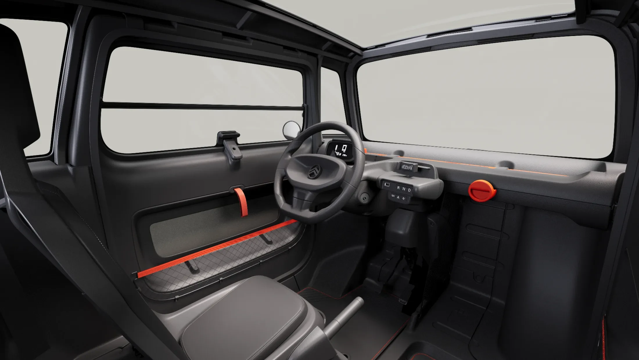 Citroën Ami Spicy rood interieur