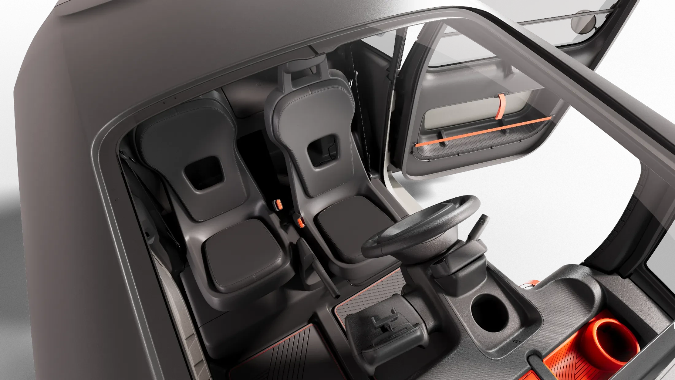 Citroën Ami Spicy rood interieur